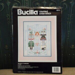 Bucilla cross stitch kit~ The Doll's cupboard~ 11" x 14"